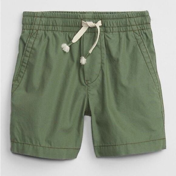 Baby Gap Boys Kids Pair of 2 Poplin Pull-On Green Blue Cotton Shorts. 5. 5T. - Picture 2 of 8